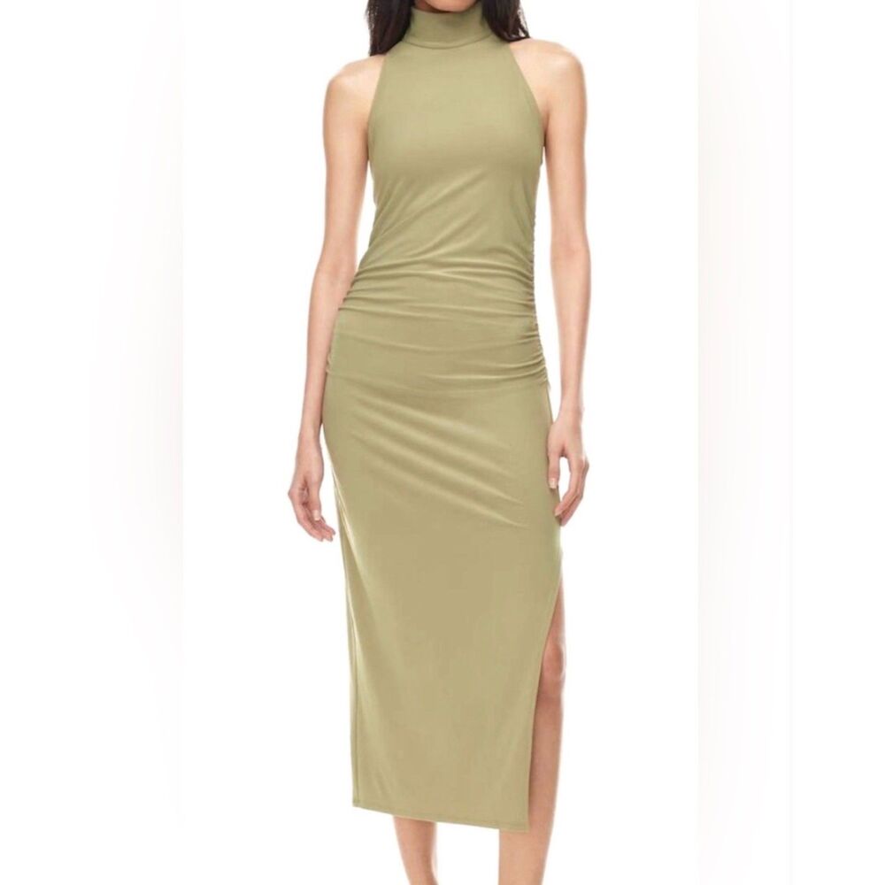 Aritzia Smooth Matter Remedy Dress in Olive Khaki size M